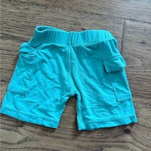 Kickee Pants Turquoise Elastic-Waist Cargo Shorts